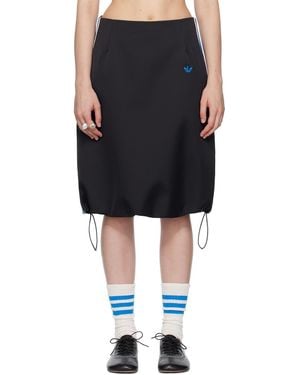 Wales Bonner Adidas Originals Edition Satin Midi Skirt - Black