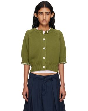 YMC Kwai Knit Cardigan - Green
