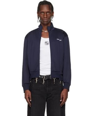 Vetements Cut-Up Athletic Zip-Up Track Jacket - Blue