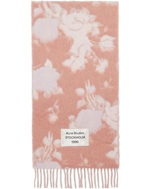 Acne Studios Fringed Wool Scarf - Pink