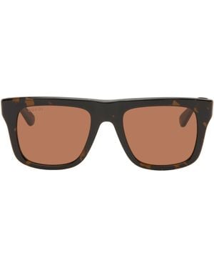 Gucci Square Frame Sunglasses - Brown