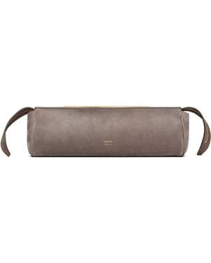 KHAITE Calf Suede Donna Evening Clutch - Brown