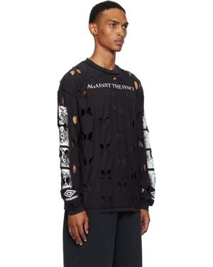 Umbro T-Shirt Against The Fence Longsleeve T-Shirt in Black