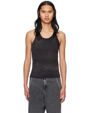 Dion Lee Black Sprayed Rivet Tank Top