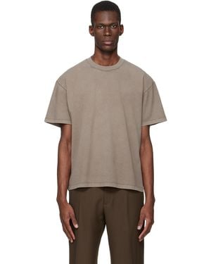 Stockholm Surfboard Club Taupe Back Logo T-Shirt - Brown