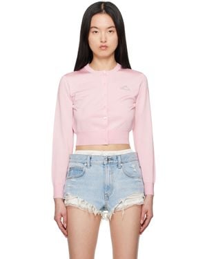 alexanderwang.t ピンク 半袖ニット Alexander Wang - アレキサンダーワン ロゴエンボスクロップド