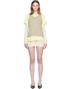 Wardrobe NYC Layered Minidress Set - Yellow