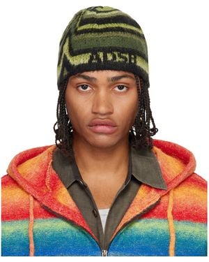 ANDERSSON BELL Khaki Paint Beanie - Green