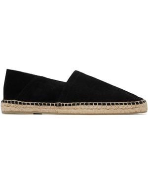 Tom Ford Espadrilles Barnes Noires En Suède À Perforations