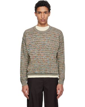 Paul Smith Pull Multicolore En Tricot De Coton À Rayures Emblématiques - Noir