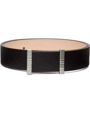 Paul Smith Stripe Buckle Belt - Black