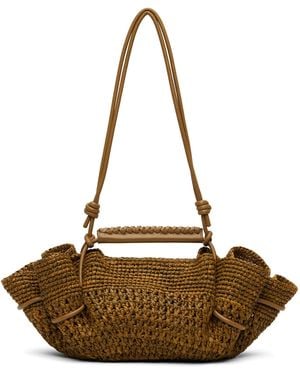 Hereu Arta Mini Raffia Bag - Brown