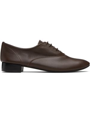 Repetto Chaussures Oxford Zizi Brunes À Empiècement En Caoutchouc - Noir