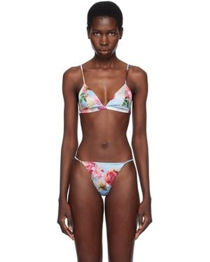 Fleur du Mal Luxe Triangle Bra - Red