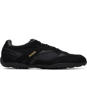 HUGO Mixed-Material Trainers - Black