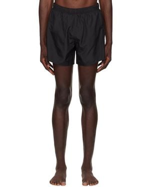 Courreges Embroidered-Logo Swim Shorts - Black