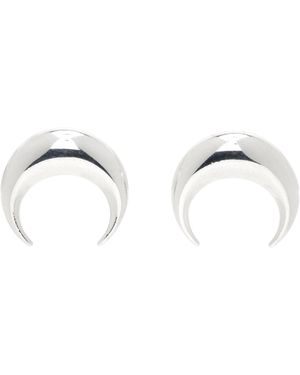 Marine Serre Moon Stud Earrings - Black