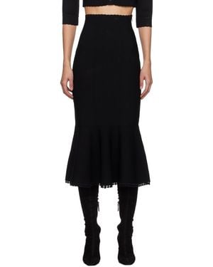 Victoria Beckham ブラック スカラップ ミディアムスカート