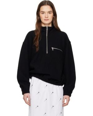 Rier Fleece Tourbe Sweatshirt - Black