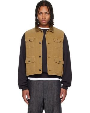 Visvim Tan Matto Hunting Denim Vest - Black