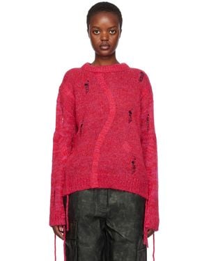ANDERSSON BELL レッド＆ピンク Colbine クルーネックセーター