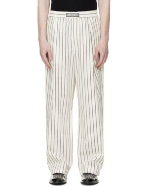 Louis-Gabriel Nouchi Wide-Leg Striped Jogging Trousers - White