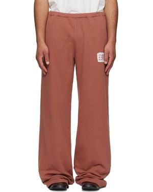 MM6 by Maison Margiela Logo Patch Sweatpants - Red
