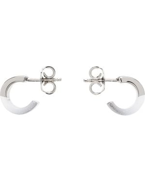MM6 by Maison Margiela Minimal Logo Earrings - Black