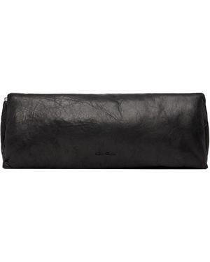 Rick Owens Tower Tumbled Lamb Clutch - Black