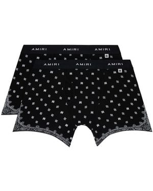 Amiri Two-Pack Ma Paisley Boxer Briefs - Black