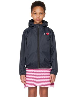 COMME DES GARÇONS PLAY キッズ｜K-Wayエディション ネイビー ジャケット - ブルー
