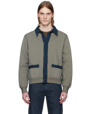 RRL Striped Jacquard-Knit Cardigan - Black