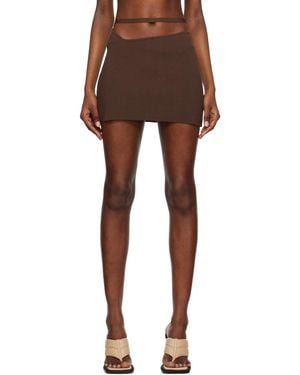 ANDREADAMO Andreādamo Cutout Miniskirt - Brown
