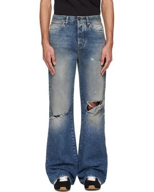 Amiri Slashed Bootcut Jeans - Blue