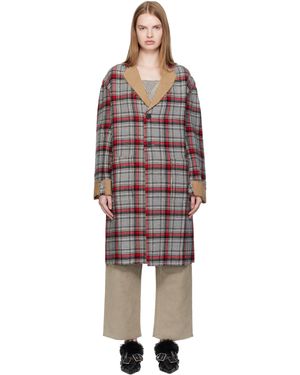 R13 Raw Cut Reversible Coat - Black