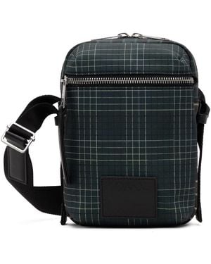 Paul Smith ネイビー&カーキ スモール X ボディバッグ - ブラック