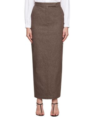 Max Mara Pianosa Maxi Skirt - Brown
