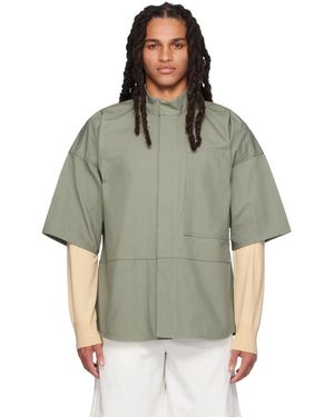 Jil Sander ーン パネル シャツ - グリーン