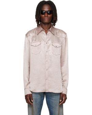 Acne Studios Textured Satin Button-Up Shirt