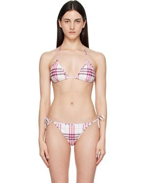 Burberry Check Bikini Top - Pink
