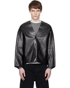 Entire studios Minimal Leather Jacket - Black