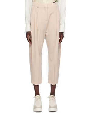 Stella McCartney タックパンツ - ナチュラル