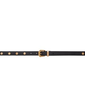 Versace Medusa Heritage Leather Belt - Black