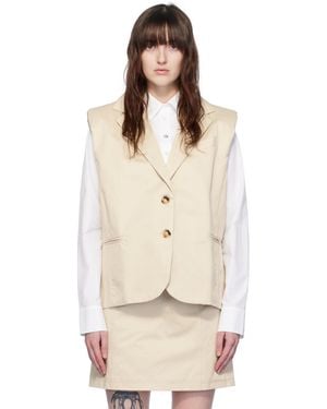 Elleme Sleeveless Blazer - Natural
