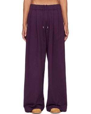 Dries Van Noten Pleated Joggers - Purple