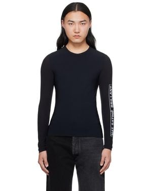 MM6 by Maison Martin Margiela パネル 長袖tシャツ - ブラック
