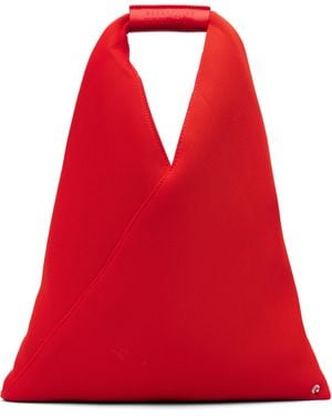 MM6 by Maison Margiela オレンジ スモール トライアングルトート - レッド