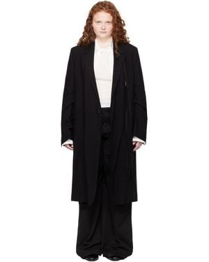 Ann Demeulemeester Viv High Comfort Tailored Coat - Black