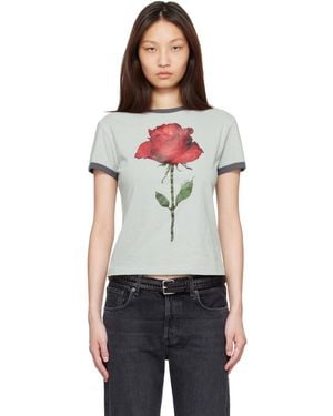 Acne Studios Graphic Rose T-Shirt - Black