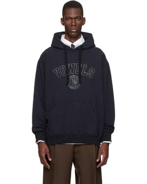 vowels Faded Collegiate Hoodie - Blue